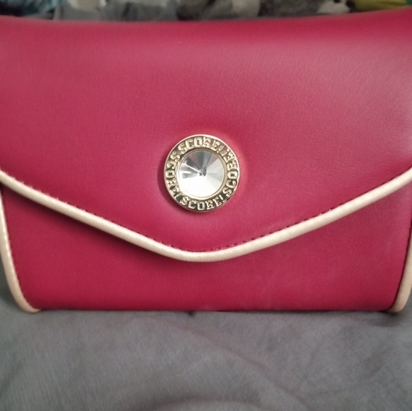 SCORE red handbag with chain - Picture 3 of 5